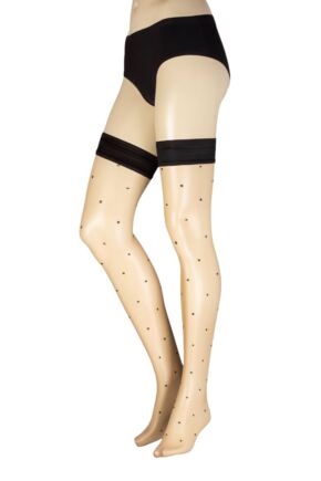 Women's 1 Pair Trasparenze Anguria Sheer Spot Hold Ups