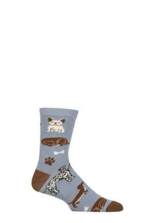 Mens and Women's 1 Pair Shared Earth Fair Trade Dogs Bamboo Socks