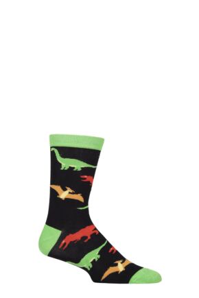 Mens and Women's 1 Pair Shared Earth Fair Trade Dinosaurs Bamboo Socks