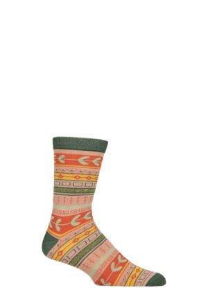 Mens and Women's 1 Pair Shared Earth Fair Trade Indian Inspired Bamboo Socks Ethnic UK 3-7