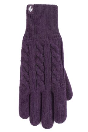 Women's 1 Pair SOCKSHOP Heat Holders Willow Cable Gloves