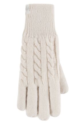 Women's 1 Pair SOCKSHOP Heat Holders Willow Cable Gloves