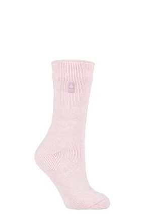 Women's 1 Pair SOCKSHOP Original Heat Holders 2.3 TOG Thermal Socks Dusted Pink 4-8 Ladies