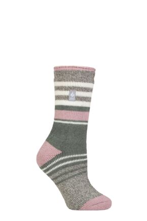 Women's 1 Pair SOCKSHOP Heat Holders 2.3 TOG Patterned Thermal Socks