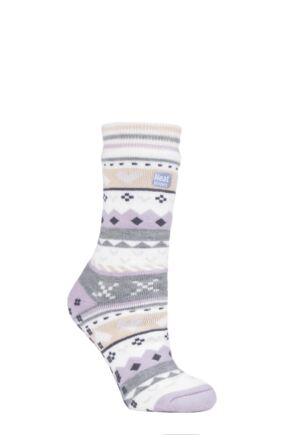 Women's 1 Pair Heat Holders Soul Warming Socks Lilac 4-8 Ladies