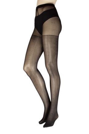 Women's 1 Pair Charnos Tuelle Chevron Tights