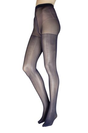 Women's 1 Pair Charnos Tuelle Chevron Tights