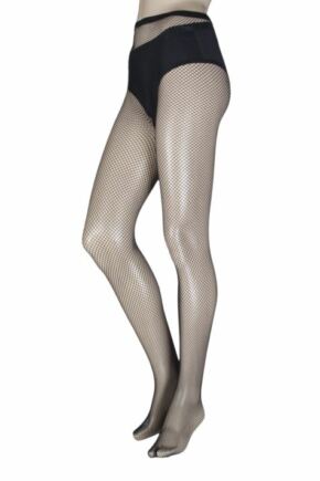 My Accessories London fishnet tights in black