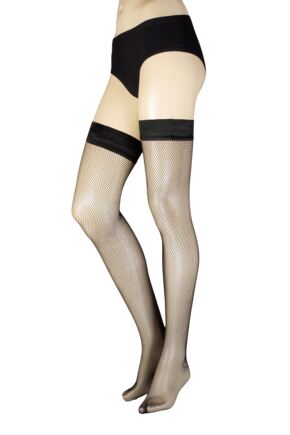 Women's 1 Pair Charnos Spot Net Backseam Hold Ups