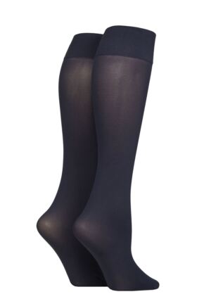 Women's 2 Pair Charnos 40 Denier Matt Knee Highs