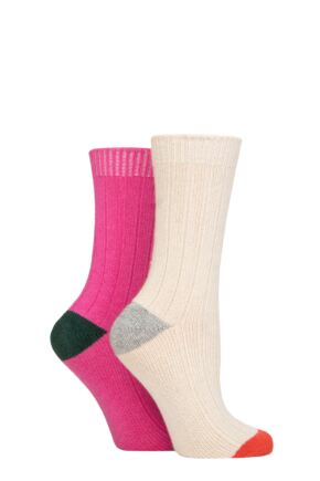 Women's 2 Pair Caroline Gardner Cashmere and Merino Wool Blend Socks