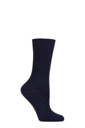 Women's 1 Pair Charnos Cashmere Ribbed Socks