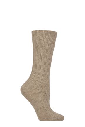 Women's 1 Pair Charnos Cashmere Slouchy Top Socks