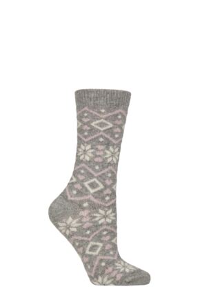 Women's 1 Pair Charnos Cashmere Fairisle Socks