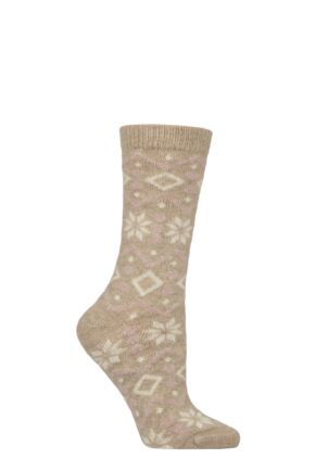 Women's 1 Pair Charnos Cashmere Fairisle Socks