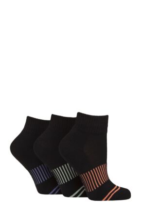 Women's 3 Pair Glenmuir Cotton Half-Cushioned Mid Length Sports Socks