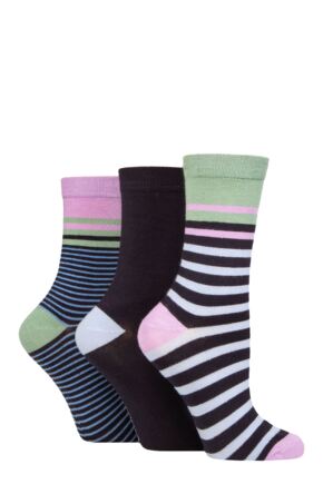 Women's 3 Pair Glenmuir Patterned Bamboo Socks