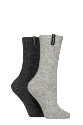 Women's 2 Pair Glenmuir Classic Fashion Boot Socks