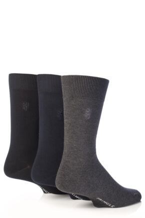 Mens 3 Pair Pringle of Scotland Classic Bamboo Plain Socks