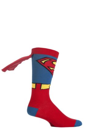 Mens 1 Pair SOCKSHOP Superman Cape Socks