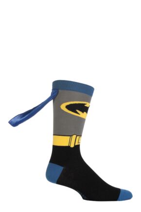 Mens 1 Pair SOCKSHOP Batman Cape Socks