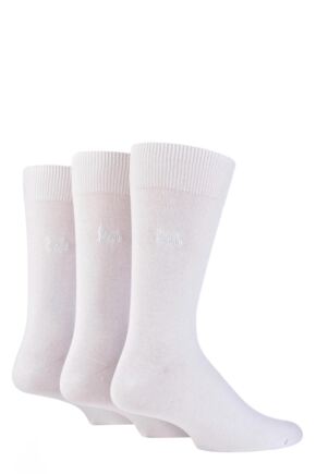 Mens 3 Pair Pringle Endrick Plain Trouser Socks White