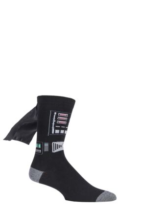 Mens 1 Pair SOCKSHOP Disney Star Wars Darth Vader Cape Socks