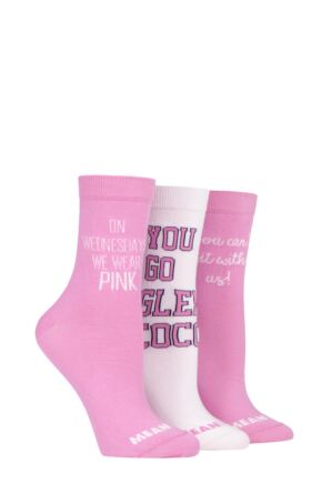 Women's 3 Pair SOCKSHOP Mean Girls Cotton Socks