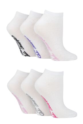 Women's 6 Pair Dare to Wear Pique Knit Patterned Trainer Socks