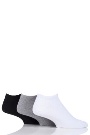 Mens 3 Pair Glenmuir Bamboo Trainer Socks