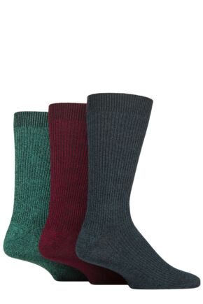 Mens 3 Pair Glenmuir Bamboo Leisure Socks