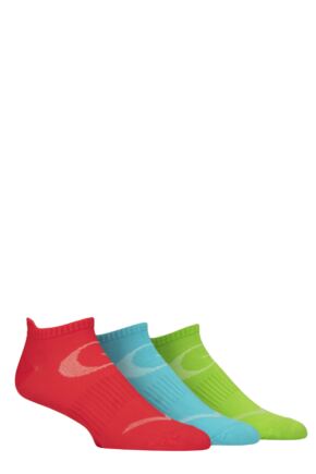 Mens 3 Pair Glenmuir Sport Technical Trainer Socks Neon 7-11 Mens