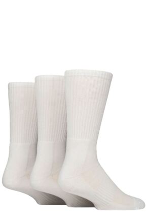 Mens 3 Pair Glenmuir Half Cushioned Bamboo Sports Socks