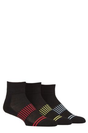 Mens 3 Pair Glenmuir Sport Cotton Half-Cushioned Mid Length Socks