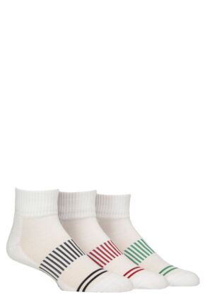 Mens 3 Pair Glenmuir Sport Cotton Half-Cushioned Mid Length Socks White 7-11 Mens