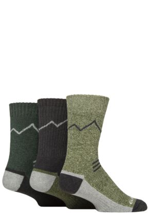 Mens 3 Pair Glenmuir Fully Cushioned Boot Socks