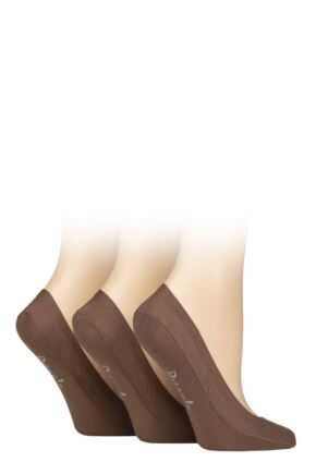 Women's 3 Pair Pringle Marian Shoe Liners Nude 4-8