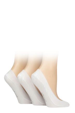 Women's 3 Pair Pringle Marian Shoe Liners White 4-8