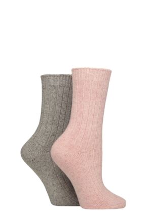 Women's 2 Pair Pringle Silk and Merino Wool Blend Luxury Socks