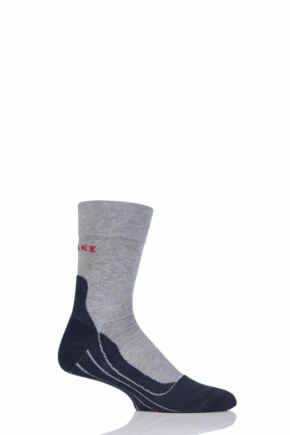 Mens 1 Pair Falke RU4 Cool Volume Ergonomic Cushioned Crew Running Socks