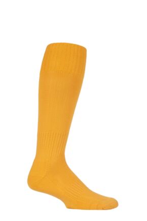 Mens 1 Pair SOCKSHOP of London Made in the UK Plain Football Socks Gold 6-11