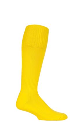 Mens 1 Pair SOCKSHOP of London Made in the UK Plain Football Socks Yellow 6-11