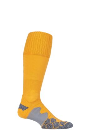 Mens 1 Pair SOCKSHOP of London Made in the UK Cushioned Foot Technical Football Socks Gold 6-11