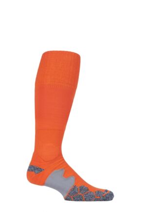 Mens 1 Pair SOCKSHOP of London Made in the UK Cushioned Foot Technical Football Socks Orange 6-11