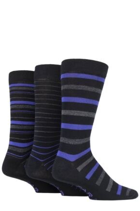 Mens 3 Pair Farah Classic Plain Bamboo and Patterned Socks