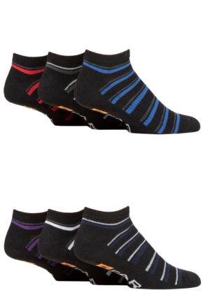 Mens 6 Pair Farah Plain, Patterned and Striped Trainer Socks