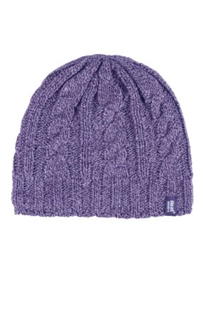 Women's 1 Pack Heat Holders 4.7 Tog Heatweaver Yarn Hat Purple