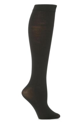 Women's 1 Pair Trasparenze Jennifer Merino Wool Knee High Socks Dark Grey