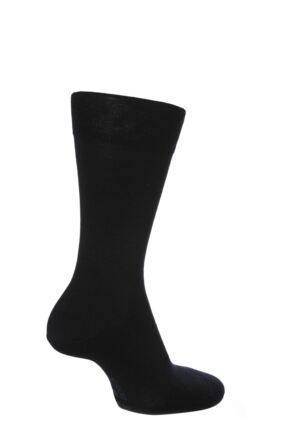 Mens 1 Pair Falke Sensitive Berlin Virgin Wool Left and Right Socks With Comfort Cuff