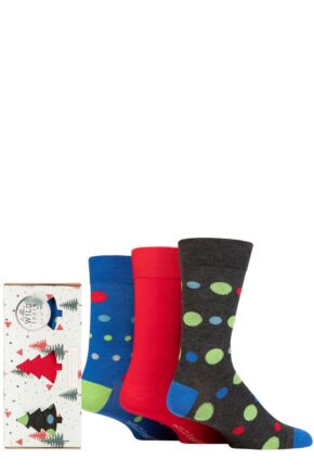 Mens 3 Pair SOCKSHOP Wildfeet Tree Gift Boxed Bamboo Socks